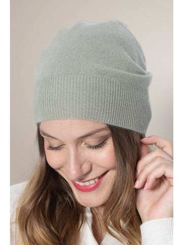 Perfect Cashmere Kaszmirowa czapka beanie "Faith" w kolorze jasnoszarym