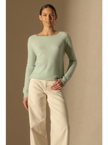 Perfect Cashmere Kaschmir-Pullover "Leslie" in Grün