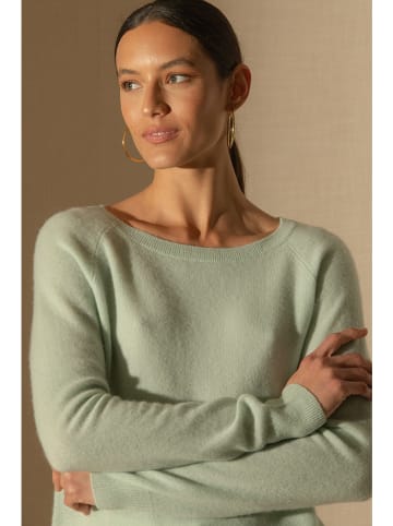 Perfect Cashmere Kaschmir-Pullover "Leslie" in Grün