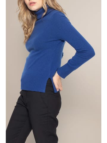 Perfect Cashmere Kaszmirowy golf "Tracy" w kolorze niebieskim
