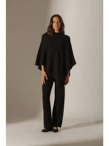 Perfect Cashmere Kaszmirowe ponczo w kolorze czarnym