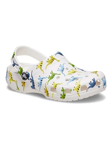 Crocs Chodaki "Classic" w kolorze białym ze wzorem