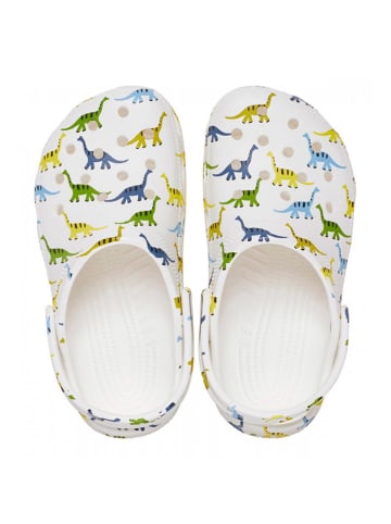 Crocs Chodaki "Classic" w kolorze białym ze wzorem