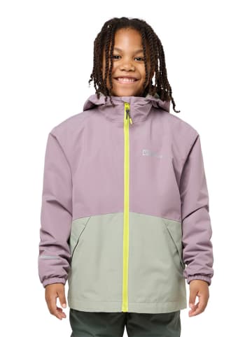 Jack Wolfskin 3in1-Funktionsjacke "Iceland" in Rosa/ Grau