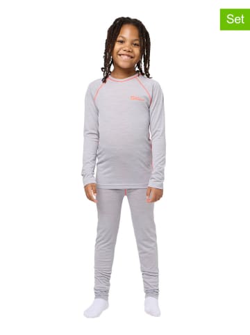 Jack Wolfskin 2tlg. Funktionswäsche-Set "Merino" in Grau