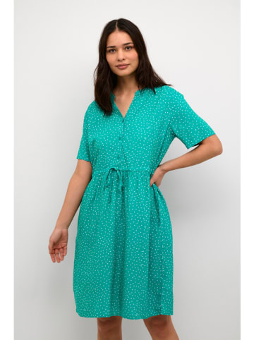 Cream Jurk turquoise