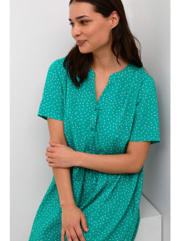 Cream Jurk turquoise