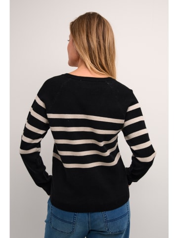 Cream Cardigan in Schwarz/ Beige