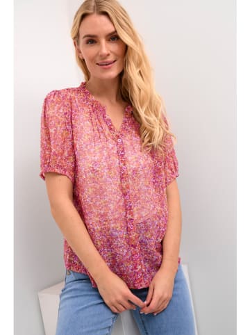 Cream Bluse in Pink/ Rot