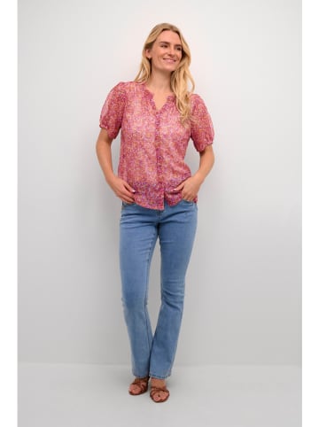 Cream Bluse in Pink/ Rot