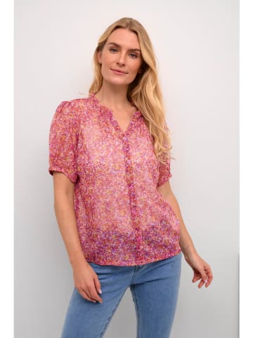Cream Bluse in Pink/ Rot