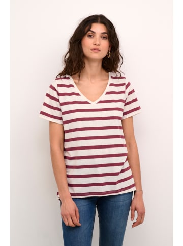 Cream Shirt in Rot/ Creme