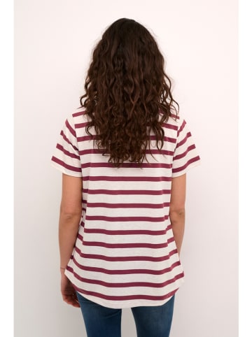 Cream Shirt in Rot/ Creme