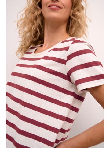 Cream Shirt in Rot/ Creme