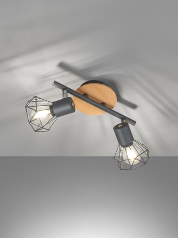 FISCHER & HONSEL Lampa sufitowa "Ran" w kolorze jasnobrązowo-szarym - 25 x 11 cm