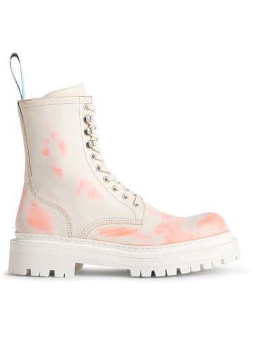 Camper Leder-Boots in Creme/ Pink