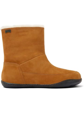 Camper Leder-Winterboots in Hellbraun