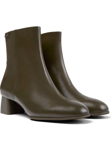 Camper Skórzane botki w kolorze khaki