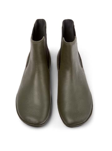 Camper Leren chelseaboots kaki