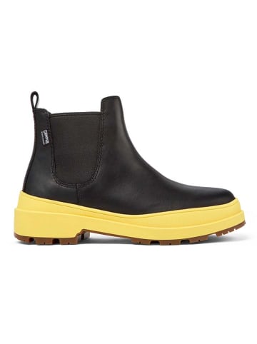 Camper Leren chelseaboots zwart/geel
