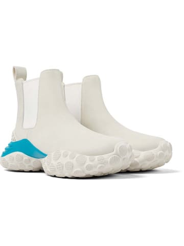 Camper Leder-Chelsea-Boots in Creme/ Türkis