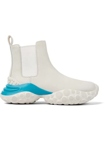 Camper Leder-Chelsea-Boots in Creme/ Türkis