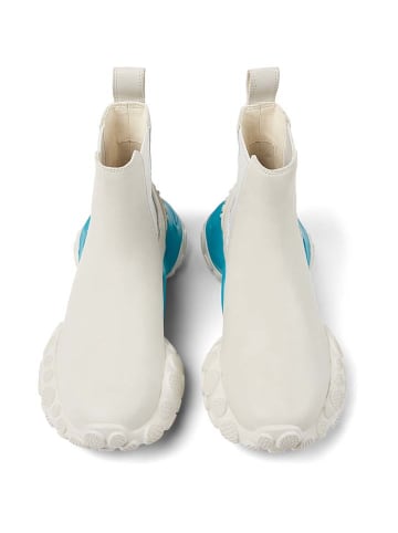Camper Leren chelseaboots crème/turquoise