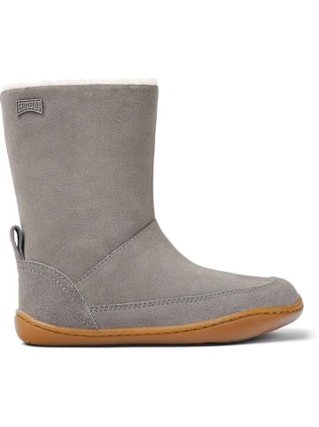Camper Leder-Boots in Grau