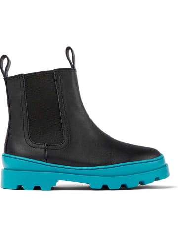 Camper Leder-Boots in Schwarz/ Türkis