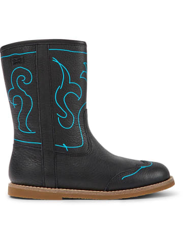 Camper Leder-Boots in Schwarz