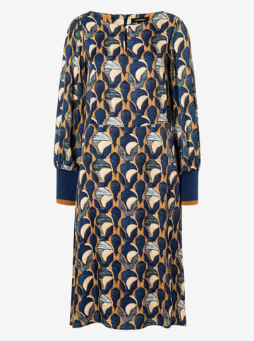 More & More Jurk donkerblauw/oranje