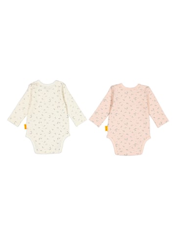 Steiff 2-delige set: rompers lichtroze/crème