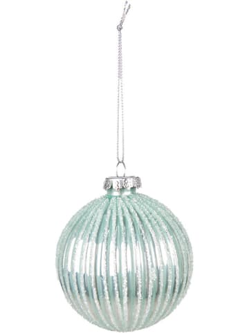 Clayre & Eef 2-delige set: kerstballen zilverkleurig - Ø 8 cm