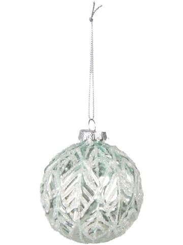 Clayre & Eef 2-delige set: kerstballen zilverkleurig - Ø 8 cm