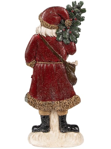 Clayre & Eef Dekofigur ''Weihnachtsmann'' in Rot/ Grün - (B)9 x (H)23 x (T)4 cm