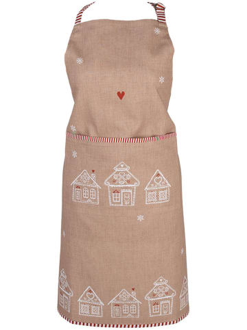 Clayre & Eef Fartuch w kolorze beżowym - 85 x 70 cm