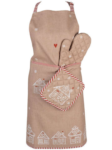 Clayre & Eef Schort beige - (L)85 x (B)70 cm