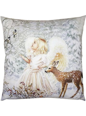 Clayre & Eef Kussensloop "Engel" meerkleurig - (L)45 x (B)45 cm