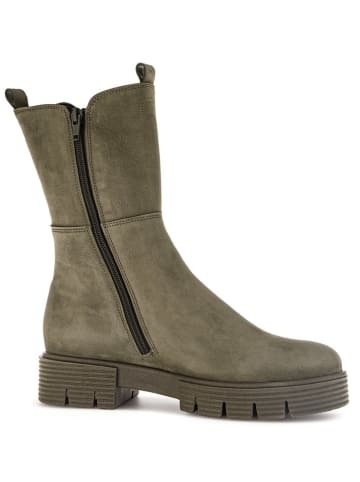 Gabor Leder-Stiefeletten in Khaki