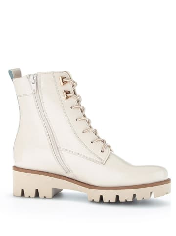 Gabor Leder-Boots in Creme