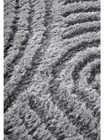 Elle Decoration Hochflor-Teppich "Chappe" in Hellgrau