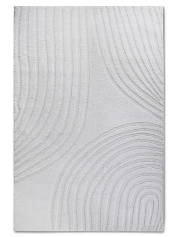 Elle Decoration Hochflor-Teppich "Pigment" in Weiß/ Creme