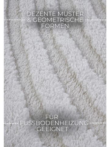 Elle Decoration Hochflor-Teppich "Pigment" in Weiß/ Creme