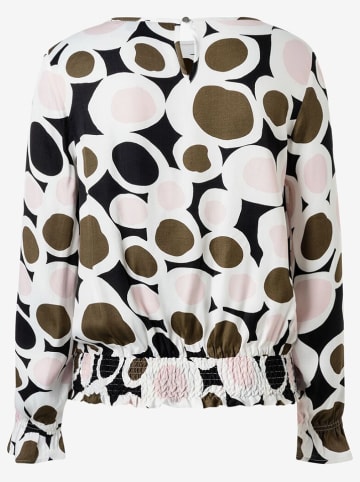 More & More Bluse in Weiß/ Grau/ Schwarz