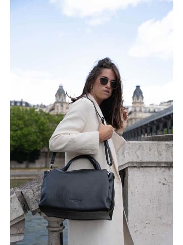 maison héritage PARIS Leder-Shopper "Emerald" in Schwarz - (B)48 x (H)28 x (T)22 cm