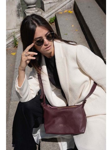 maison héritage PARIS Leder-Umhängetasche "July" in Bordeaux - (B)33 x (H)20 x (T)13 cm