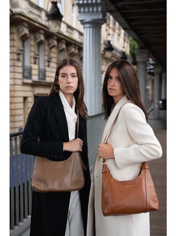 maison héritage PARIS Leder-Umhängetasche "Ale" in Hellbraun - (B)29 x (H)31 x (T)9 cm