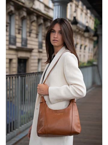 maison héritage PARIS Leder-Umhängetasche "Ale" in Hellbraun - (B)29 x (H)31 x (T)9 cm
