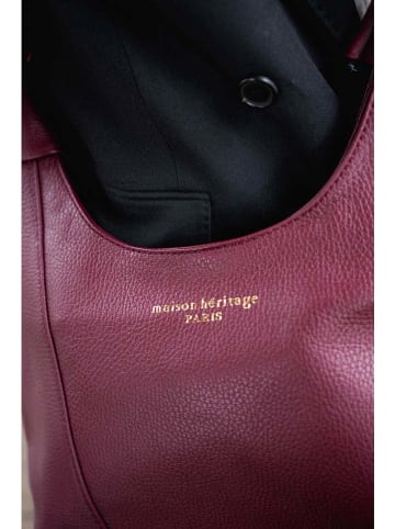 maison héritage PARIS Skórzana torebka "Ale" w kolorze bordowym - 29 x 31 x 9 cm