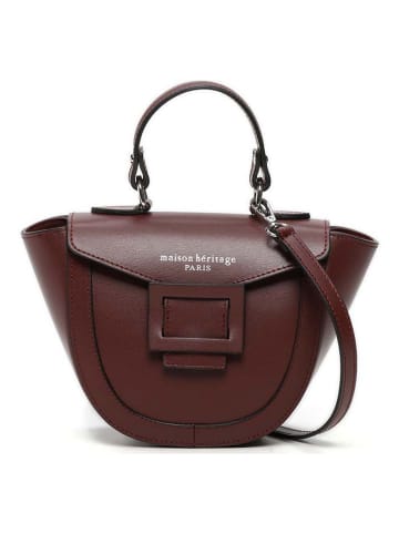 maison héritage PARIS Leder-Henkeltasche "Mini Votti" in Bordeaux - (B)30 x (H)17 x (T)8 cm